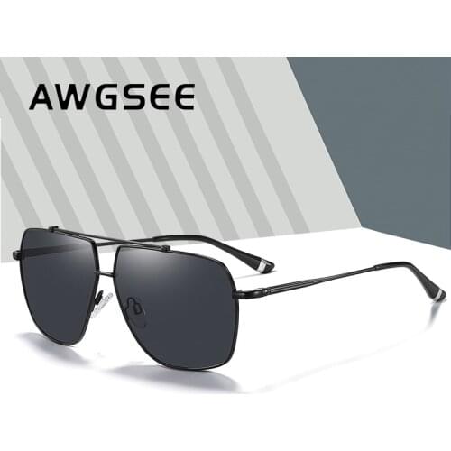 AWGSEE Driving Polarized Sunglasses Unisex Outdoor UV400 Sport Fishing Goggles Male Shades Metal Frame Anti-Glare Oculos De Sol
