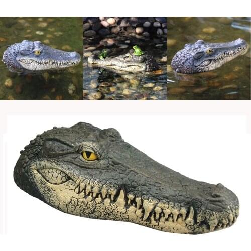 Modern Floating Crocodile Head Animal Figurines Water Decoy Garden Pond Art Home Decoration For Control Ornaments Collection