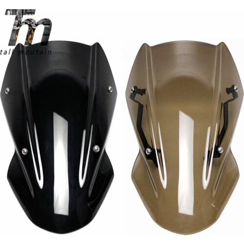 Z 650 Z-650 High Quality ABS Windscreen Windshield Shield Screen with Bracket For Kawasaki Z650 2017 2018 2019 Smoke Black Clear
