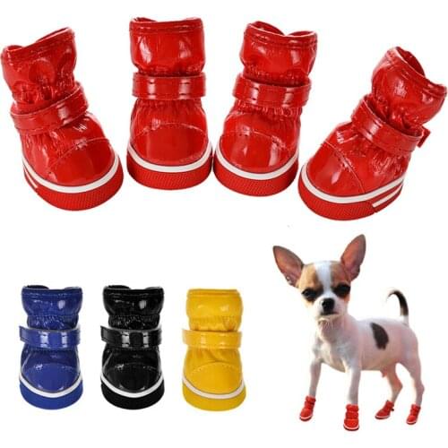 Winter Pet Dog Shoes For Small Dogs Warm Fleece Puppy Pet Shoes Waterproof Dog Snow Boots Chihuahua Yorkie Shoes Pet Products