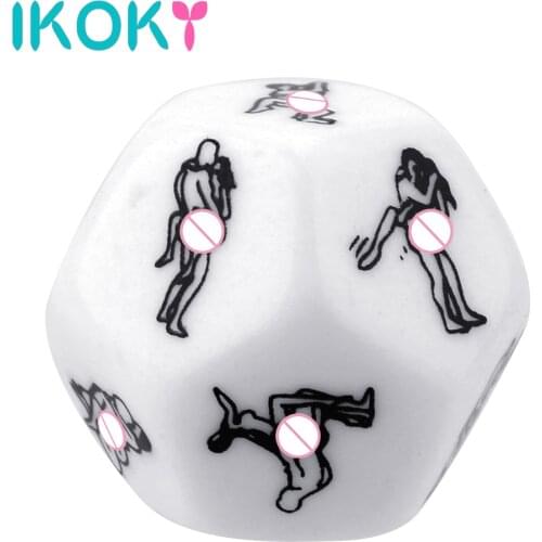 IKOKY Sex Dice Funny Sex Toys for Couple Humour Gambling Love Sexy Posture Adult Game Foreplay Gift Erotic Craps Dice 12 Sides