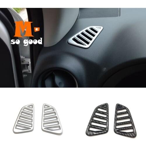 2017 2018 2019 For Nissan Navara NP300 Car Dashboard Front Small Air Conditioner Outlet AC Vent sticker Cover Trim Matte/Carbon