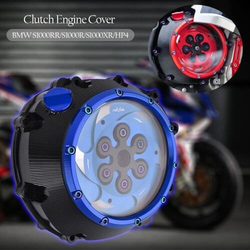 Motorcycle Accessories For BMW S1000R S1000RR S1000XR HP4 Clear Clutch Cover Engine Guard Racing Protector Spring Retainer R