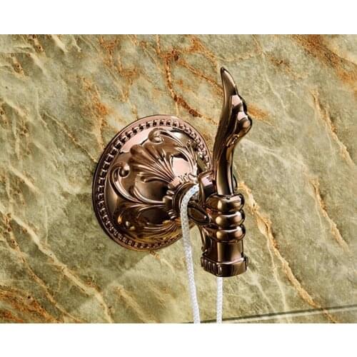 Free shipping Rose gold finish modern flowers design Robe Hook