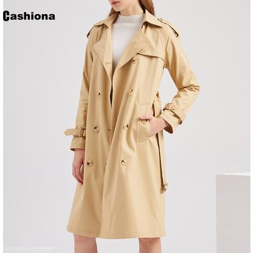 Cashiona Women's Long Trench Coats
