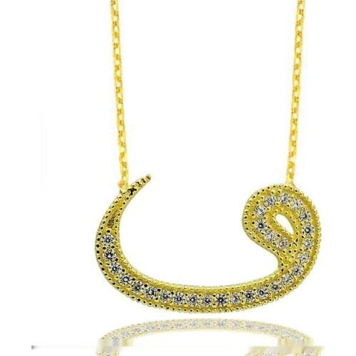 Silver Gold Plated Vav Necklace