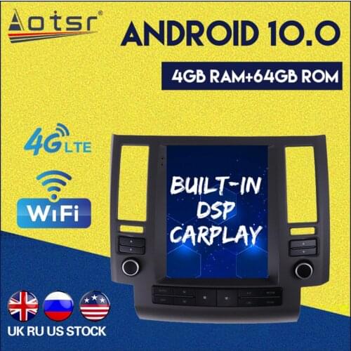 For Infiniti FX35 2006 Multimedia For Infiniti FX45 Android 2007 2008 2009 Android 10 Tesla Style Car Radio Car GPS Navigation