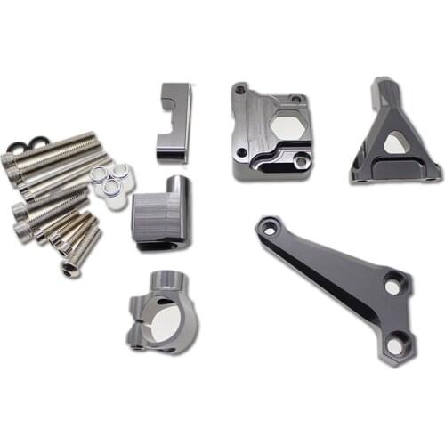 For Kawasaki Z300 Z250 2015 - 2016 CNC Aluminum Adjustable Motorcycle Steering Stabilizer Damper Mounting Bracket Kit