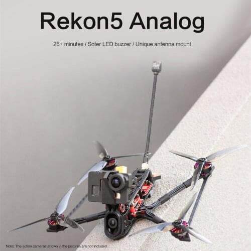 HGLRC REKONFPV Rekon5 Zeus F722 Mini BLHELI32 30A 800mW Caddx Ratel V2 2004 3000KV 4S 5inch Mini Long Range LR5 Analog FPV Drone