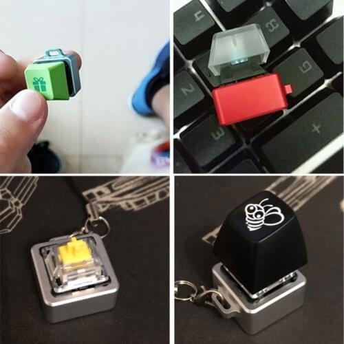 Metal Aluminum MX Switches Tester Base for Mechanical Keyboard Switches Keycap Keychain Toys Stress Relief Gifts