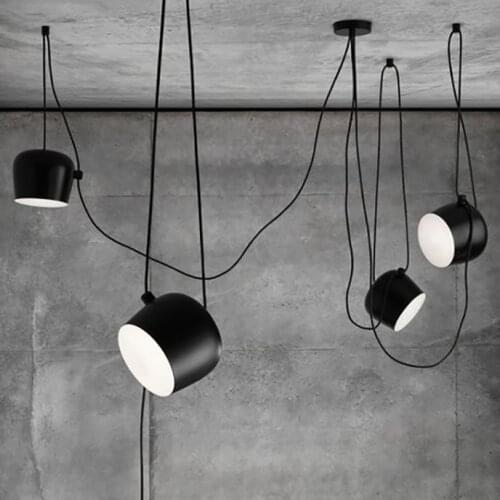 Minimalism Aluminum Black/White Hanging Modern Pendant Lights For Dining Kitchen Room Bar Home Dec Pendant Lamp Free Shipping