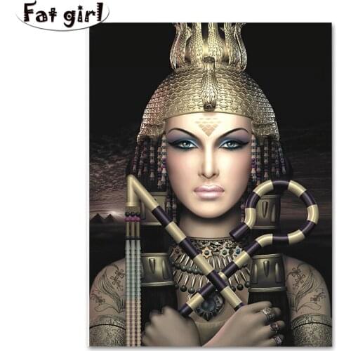 Queen of egypt Diamond Painting Rhinestones cross stitch Full Square Diamond Mosaic Sets Diamond Embroidery portrait room art