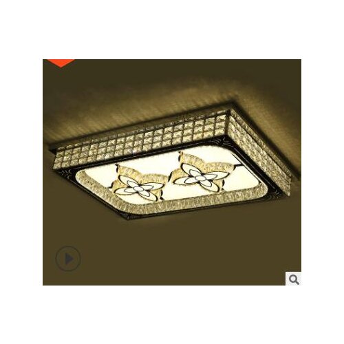 New living room lamp rectangular led ceiling lamp modern simple high crystal lamp intelligent stepless dimming