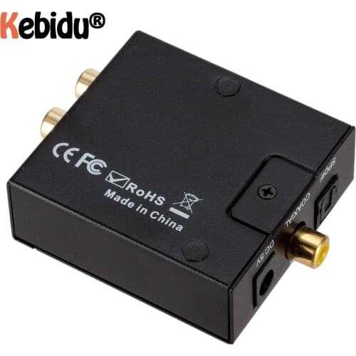New Toslink Coaxial Optical Fiber Digital to Analog Audio AUX 3.5mm Jack RCA L/R Converter SPDIF Digital Audio Decoder Amplifier