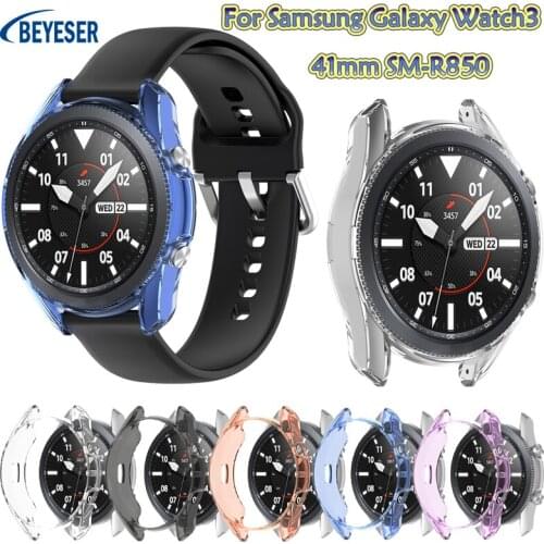 New Arrival Style Colorful TPU Transparent Shock-Proof Drop-Proof Sheel Suitable For Samsung Galaxy Watch 3 41mm /SM-R850 Case