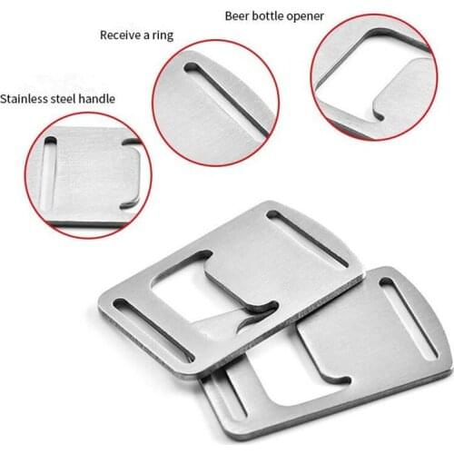 100pcs Beer Bottle Opener Durable Flat Stainless Steel Mini Beer Bottle Opener can Jar Opener NO445