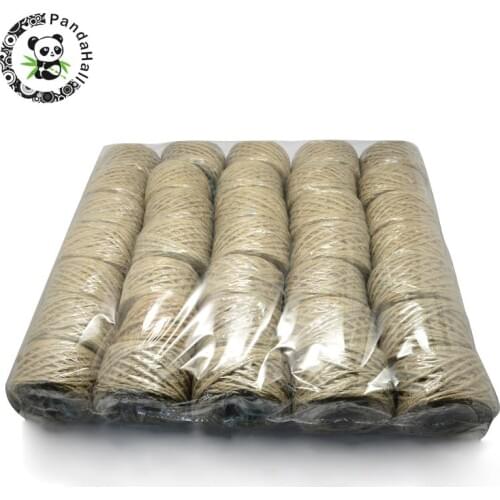 Hemp Cord Twine String, 3 Ply, for Jewelry Making, Peru, 3mm; 30m/roll; 35rolls/bag