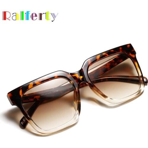 Ralferty Zonnebril Dames Sunglasses Shade for Women Men' s Square Vintage Retro Sun Glasses Brand Designer Hombre Oculos De Sol