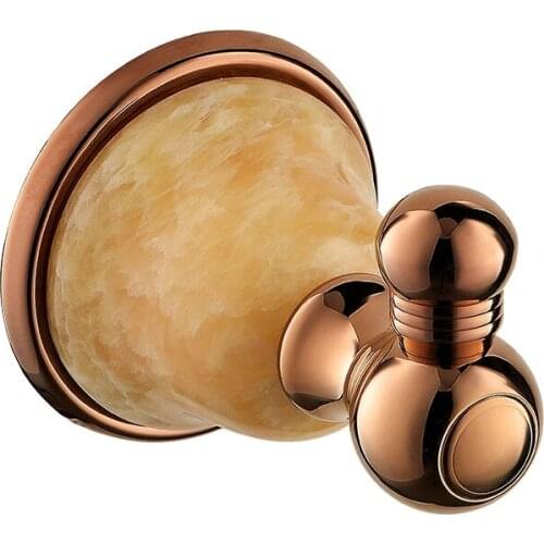 Rose gold solid brass copper Robe hook bathroom golden Clothes hook Bathroom accessories