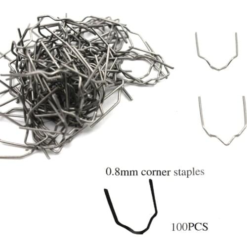 Staples for Hot Stapler Plastic Repair Wave Staples Bumper Bodywork Repairs 0.8mm Corner Staples 100pcs Hot Stapler