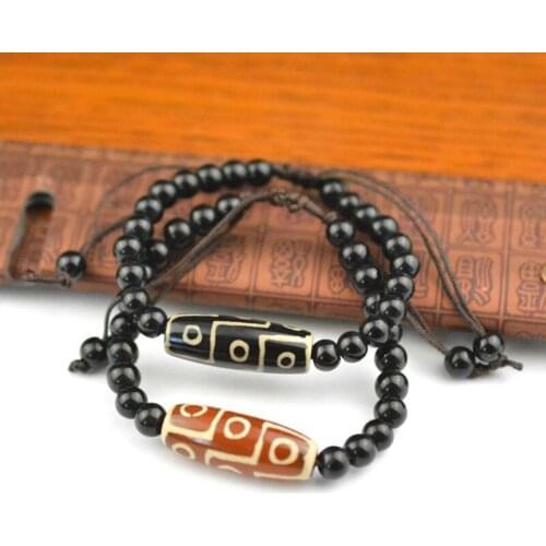 Natural Coconut Shell Beads Tibetan Buddhism Vajra Charm White Copper Prayer Bell Handmade Tibet Bracelet for Man and Women