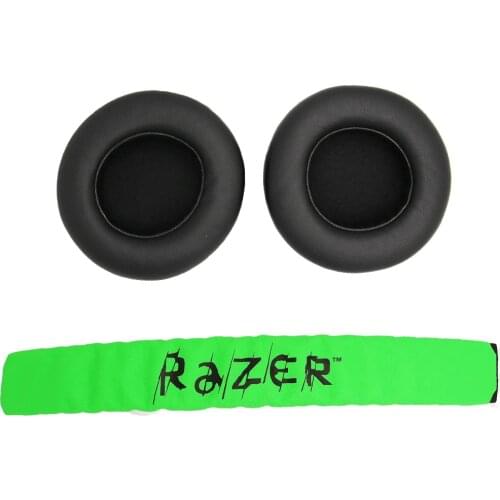 Replacement Ear pads Cushion Earmuffs Earpads with Headband For Raze Kraken Pro 7.1 or Electra Gaming Headphone