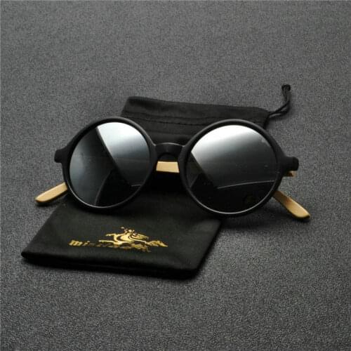 MINCL Retro Trend Round Sunglasses Women Candy Color Sun Glasses Female Fashion Hip Hop Small Bamboo Frame Glasses for Men NX