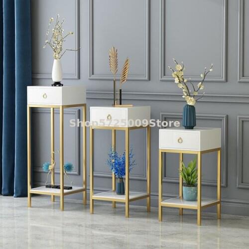 Nordic flower rack rack balcony flower rack indoor living room rack wrought iron simple green radish succulent flower rack