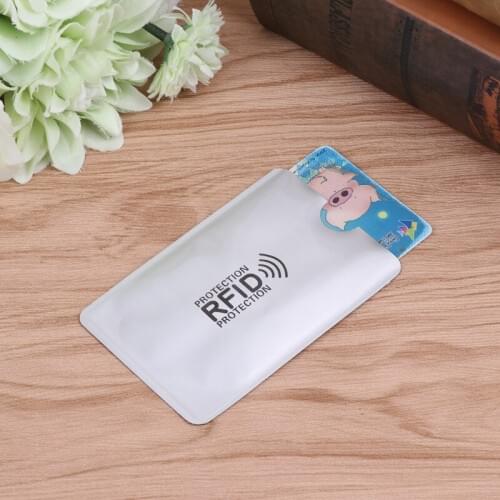 Anti Scan RFID Sleeve Protector Credit ID Card Aluminum Foil Holder Anti-Scan Card Sleeve