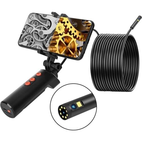 Wireless Endoscope 8MM Dual Lens Handheld Wifi Endoscope Camera Inspection Snake Camera 8LEDs 1080P for Android Smartphone IPad