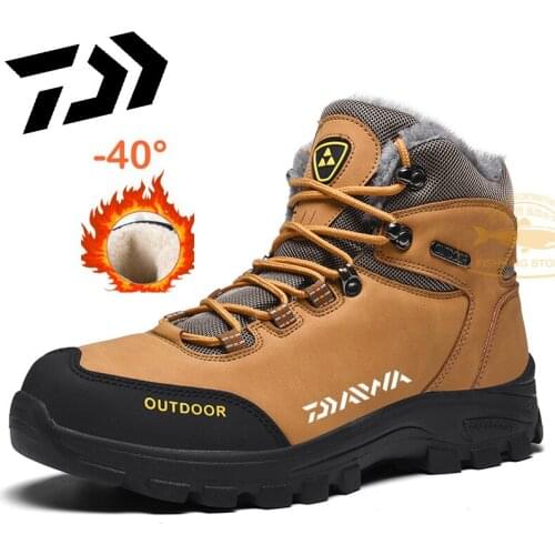 Daiwa Fishing Shoes Men Hiking Shoes Autumn Winter Outdoor Men Sport Trekking Mountain Boots Sneaker Waterproof Fishing Shoes