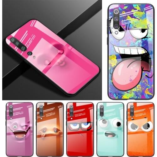 Tempered Glass Cover Funny Face For Xiaomi Mi 11 11i 10T CC9E 9T Note 10 Ultra Pro Lite 5G Phone Case