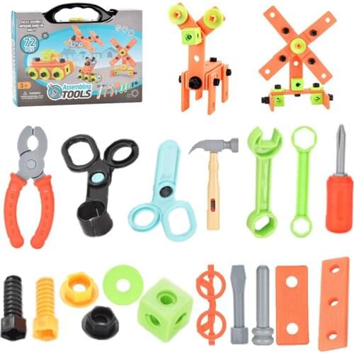 Kids Toolbox Kit DIY Toys Screw Nut Screwdriver Disassembly Pretend Game Engineering Simulation Repair Tool Set Toy For Boy Gift