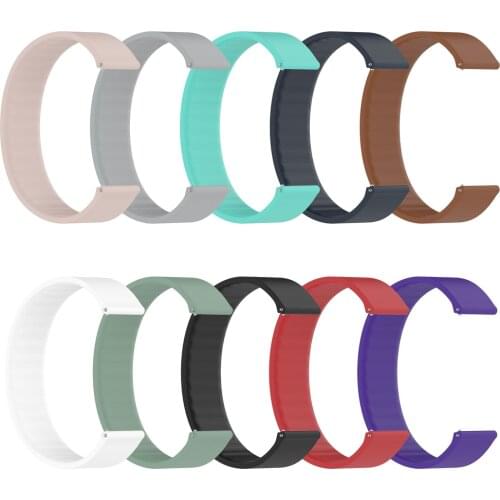 Solo Loop Elastic Silicone Band Sports for Samsung Galaxy Watch Active 2 Gear S3 Garmin forerunner945 Huawei Watch 3 pro Gt 2e