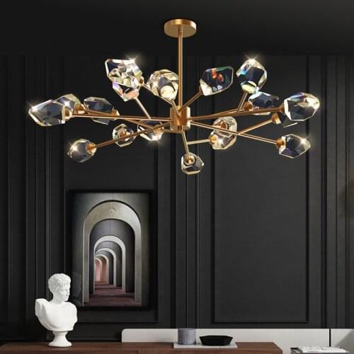 Nordic Crystal chandelier Bedroom Dining Room Kitchen Decor Modern Luxury LED lamp sputnik design Indoor bar chandelier