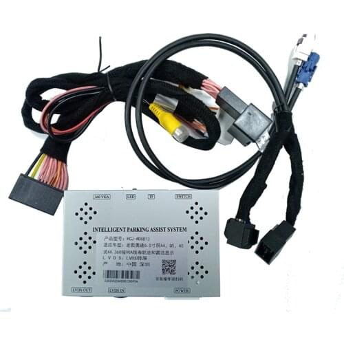 Car Rear View Camera Interface Adapter for 2009-2018 Audi A4L Q5 S5 S4 Active Parking Guidelines Rearview Camera Update Reverse