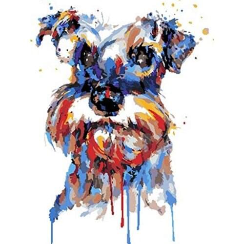 GATYZTORY 40x50cm Painting By Numbers Dog Animal Handpainted Pictures By Number On Canvas Home Decoration Diy Gift Wall Art