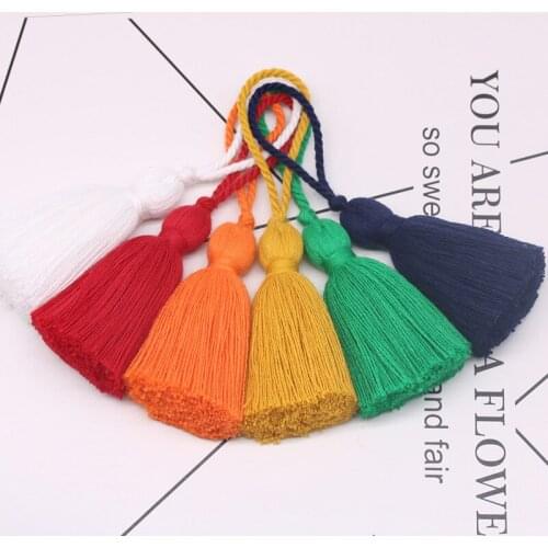 10Pcs Pure Cotton Thick Tassel For Jewelry DIY Crafts Clothes Earrings Home Decoration Textiles Hang Materials Keychain Tassels