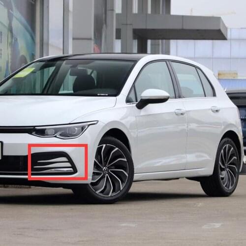For Volkswagen Golf 8 MK8 280TSI Pro 2021 2022 ABS Chrome Front Fog Light Lamp Cover Trim Foglight Garnish Strip Cover Styling