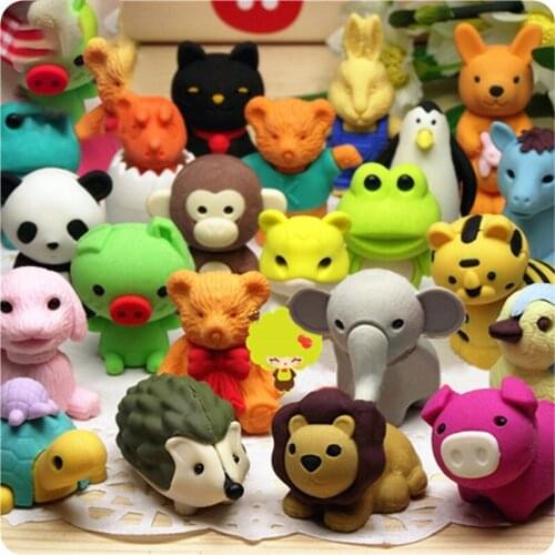 Independent Packaging Detachable Rubber Student Prizes A Variety Of Animal Rubber Environmental Protection Materials