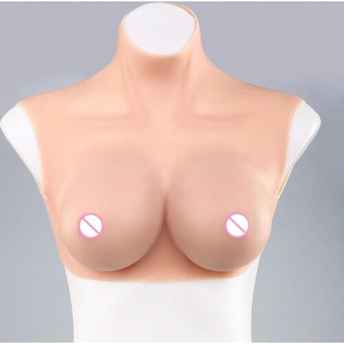 New Silicone Breast Forms Fake Boobs Triangle Soft Breasts Suit for Crossdresser Transvestite Queen Postoperative Mastectomy