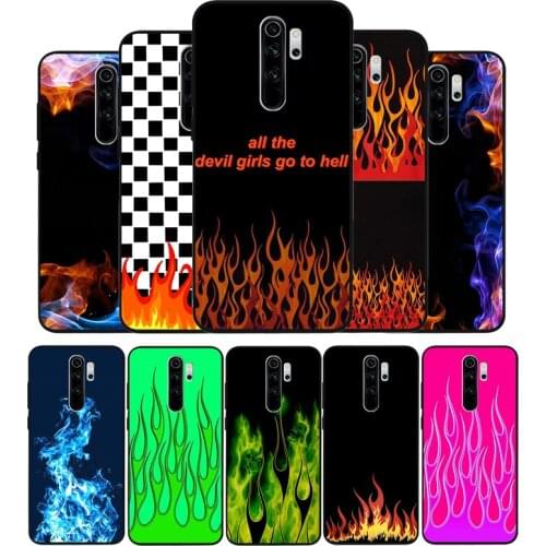 Fire Black TPU Silicone Soft Phone Case For Redmi 4A 4X 7A 5 Plus 6 Pro NOTE 9 7 8 5 Pro 4 6