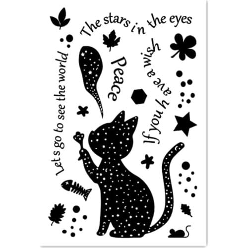 PANFELOU 11x16cm legend of the cat Transparent Silicone Rubber Clear Stamps cartoon for Scrapbooking/DIY Easter wedding
