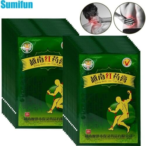 48Pcs Vietnam Red Tiger Balm Medical Plaster Pain Relieving Patch Muscle Back Knee Neck Arthritis Pain Killer Slices Sticker
