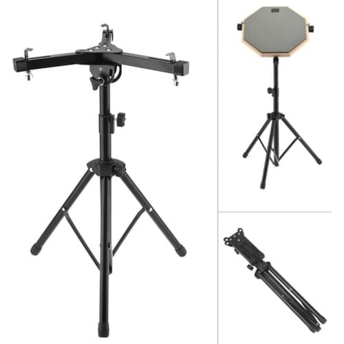 Drum Stand Aluminum Alloy Adjustment Foldable Floor Drum Stand Holder for 10-12 Inch Dumb Drum
