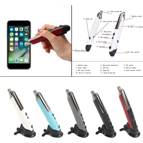 Portable 2.4G Wireless Optical USB Touch-Pen Mouse 1600DPI Web Browsing Handwriting Mice Pocket Mini Mouse Pen