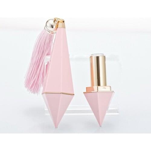 Empty Lipstick Containers Tubes Pink Blue Rhombus Hexagonal Cosmetic Container DIY 12.1mm Lipstick Lip Balm Tube 10pcs 30pcs