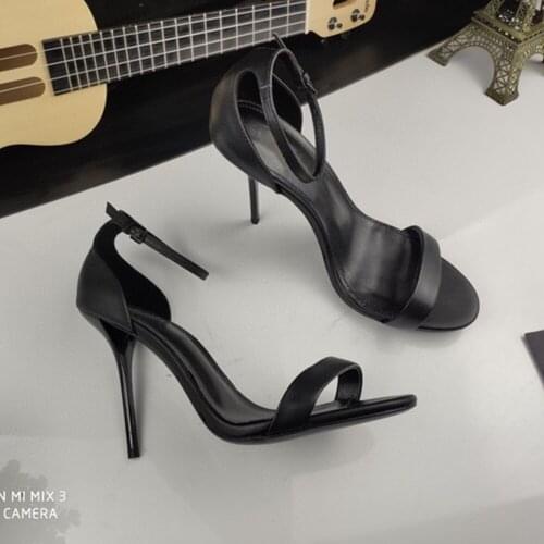 Luxury Brand Womens Sandals Open Toe Thin Heels Pumps For Summer Shoes Genuine Leather Womens Shoes Original Quality Shoes