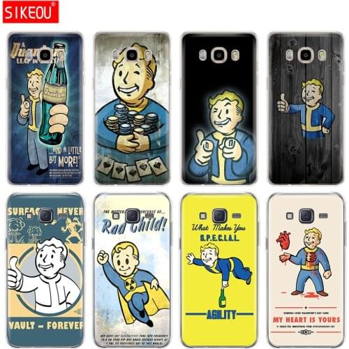 Silicone cover phone case for Samsung Galaxy J1 J2 J3 J5 J7 MINI 2016 2015 prime Black Isle Studios game Fallout