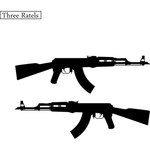 Three Ratels TZ-084 22*13.6cm 1-5 Pieces AK 47 Rifle Vinyl Car Sticker Decal Jdm Stickers